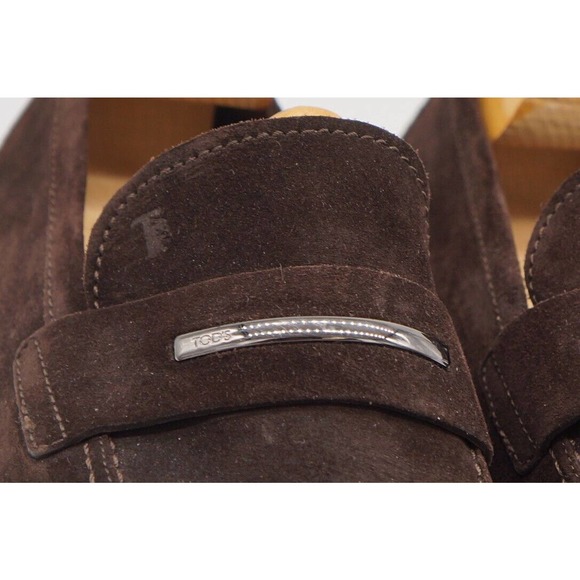 TOD’s Suede Loafer Men Shoes Size 11 MRSP Brown $600+ Made In Italy main image 6